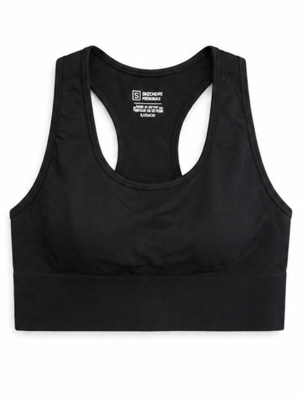 4/$20➡️ Black Athletic Seamless Medium Compression Sports Bra – Size Small EUC
